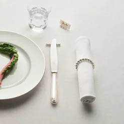 Ensemble de 2 ronds de serviette Métal argenté