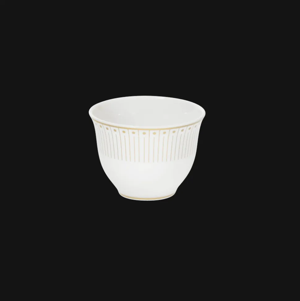 Ensemble de 2 tasses à thé & café finition Or