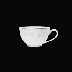 Ensemble de 2 tasses à thé et soucoupes finition Platine