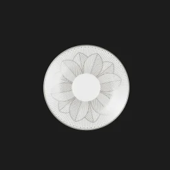 Ensemble de 2 tasses à thé et soucoupes finition Platine