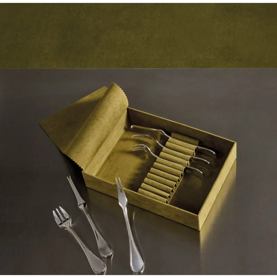 Ensemble duo fruit de mer 6 pièces en métal argenté