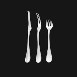 Ensemble duo fruit de mer 6 pièces en métal argenté