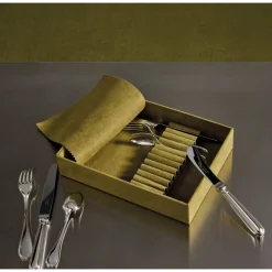 Ensemble duo petit-déjeuner 7 pièces en métal argenté