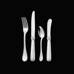 Ensemble duo petit-déjeuner 7 pièces en métal argenté