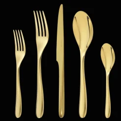 Ensemble individuel (5 pièces) en acier - coloris or