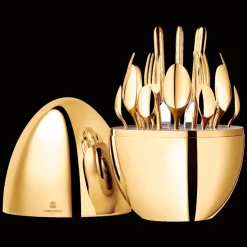Ensemble pour 6 personnes (24 pièces) avec écrin en Or 24 carats