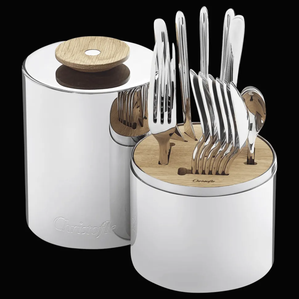 Ensemble pour 6 personnes (24 pièces) en acier avec écrin