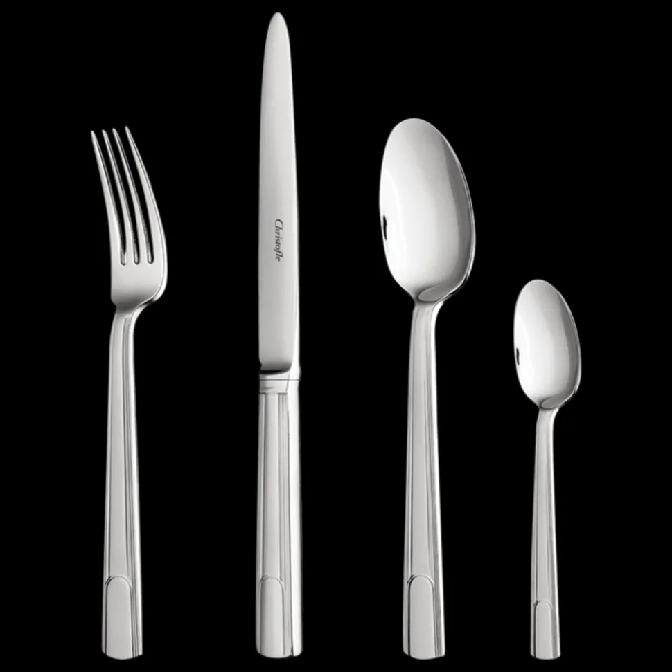 Ensemble pour 12 personnes (48 pièces) en acier avec boîte de rangement