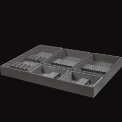 Ensemble pour 12 personnes (48 pièces) en acier avec boîte de rangement