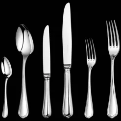 Ensemble pour 6 personnes (36 pièces) en métal argenté avec boîte de rangement