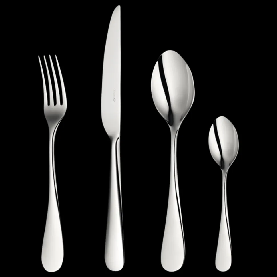 Ensemble pour 12 personnes (48 pièces) en acier avec boîte de rangement