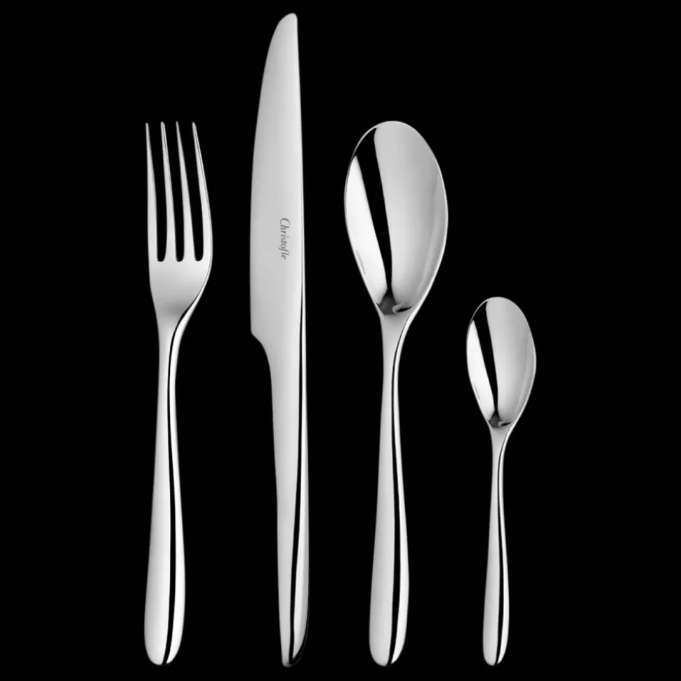 Ensemble pour 12 personnes (48 pièces) en acier avec boîte de rangement