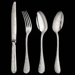 Ensemble pour 6 personnes (24 pièces) en argent massif avec boîte de rangement