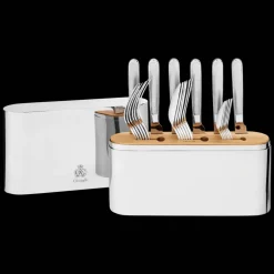 Ensemble pour 6 personnes (24 pièces) en acier avec écrin