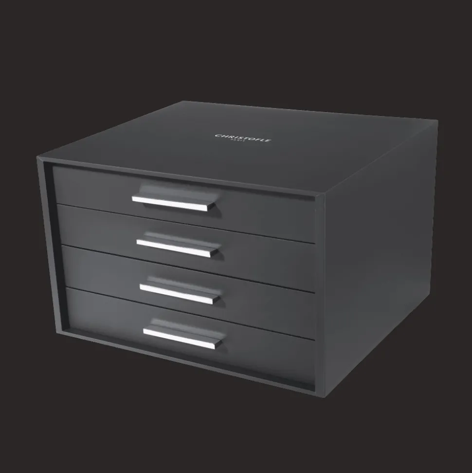 Ensemble pour 12 personnes (110 pièces) en métal argenté avec coffre