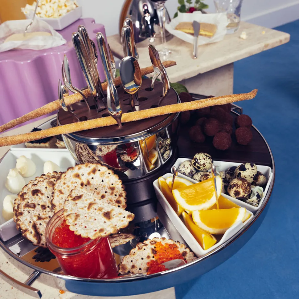 Ensemble pour 6 personnes (24 pièces) en métal argenté avec écrin