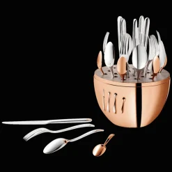 Ensemble pour 6 personnes (24 pièces) Rose Gold en métal argenté avec écrin