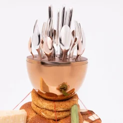 Ensemble pour 6 personnes (24 pièces) Rose Gold en métal argenté avec écrin