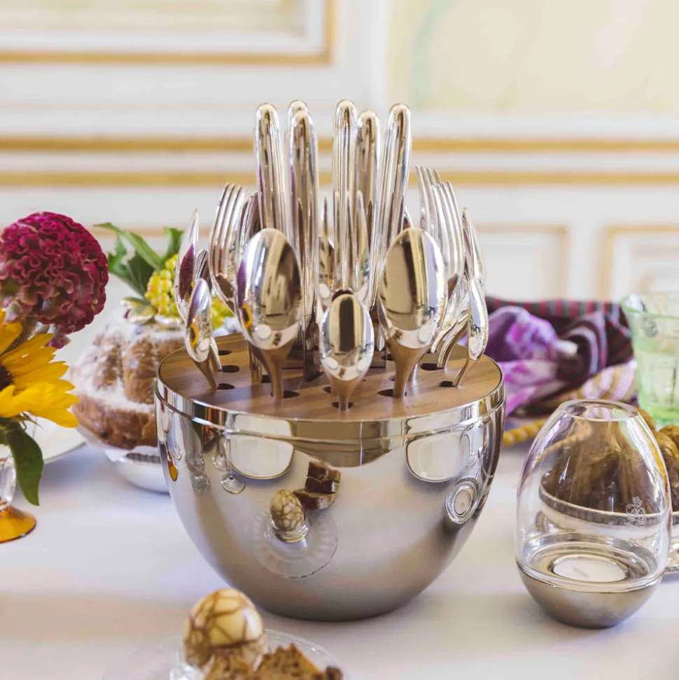 Ensemble pour 6 personnes (24 pièces) en métal argenté avec écrin