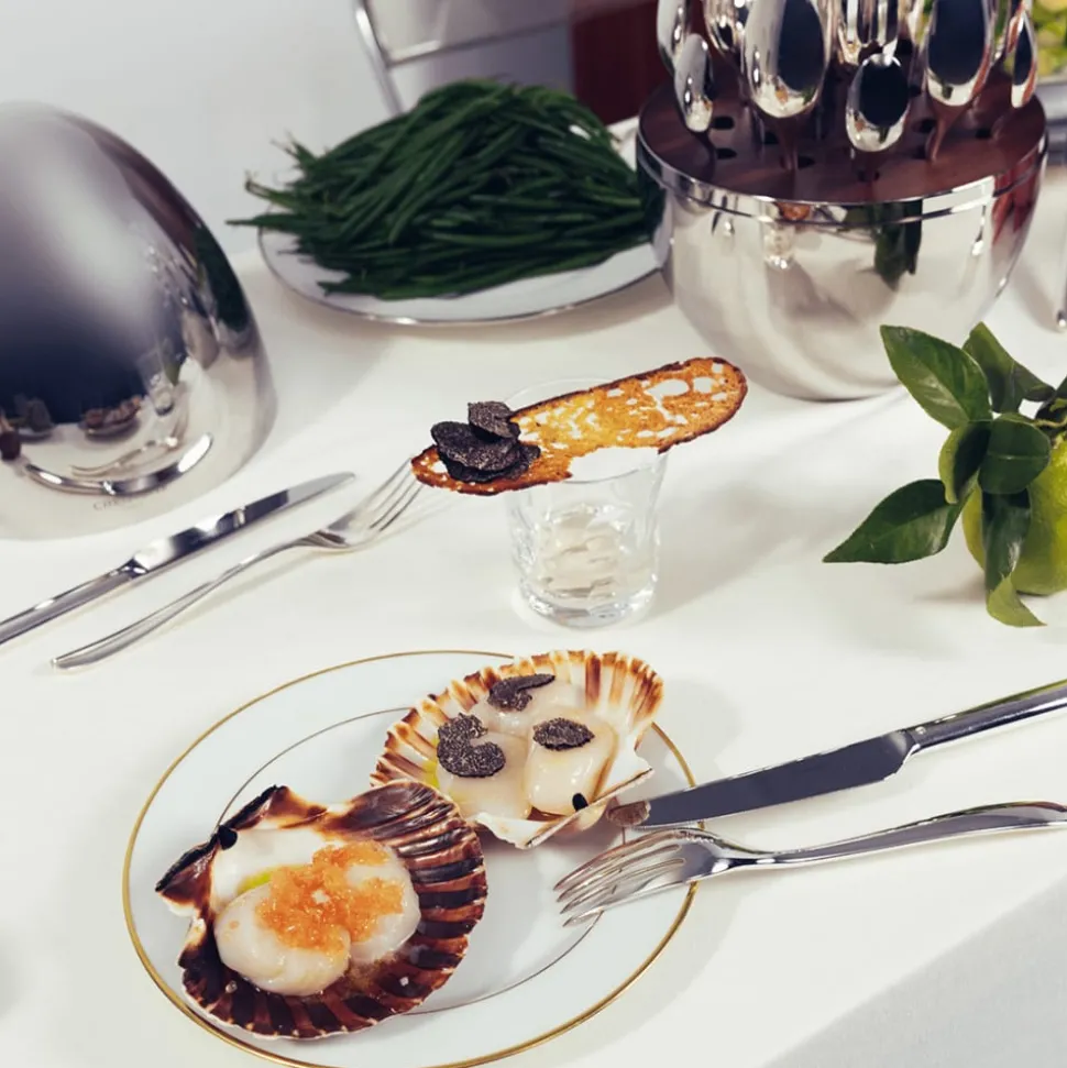 Ensemble pour 6 personnes (24 pièces) en métal argenté avec écrin