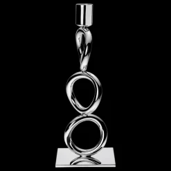 Flambeau 3 anneaux en métal argenté