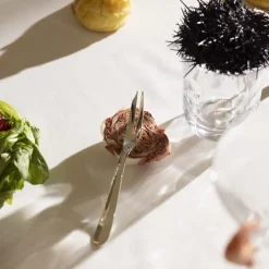 Fourchette à cocktail en métal argenté