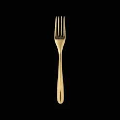 Fourchette à dessert en acier - coloris or