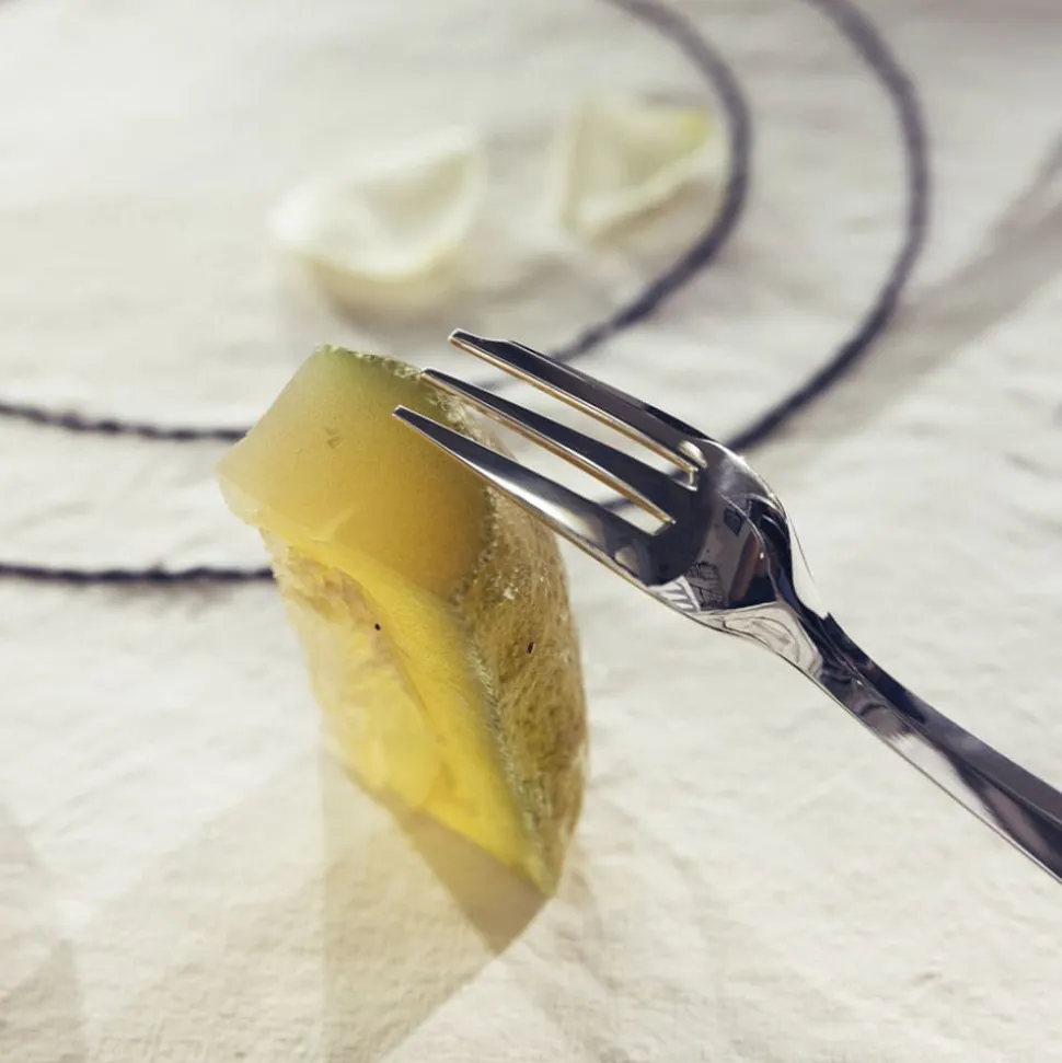 Fourchette à gâteaux en métal argenté