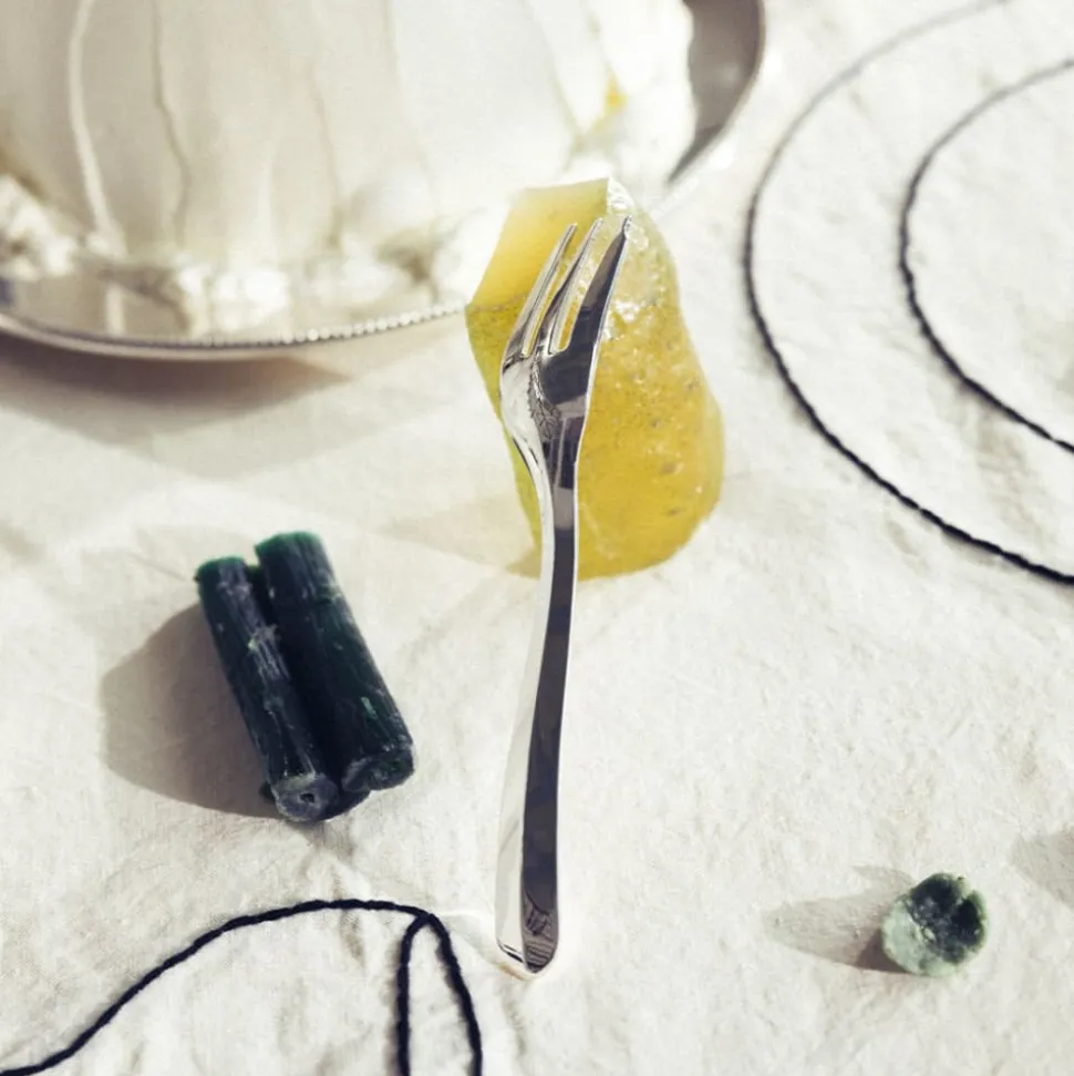 Fourchette à gâteaux en métal argenté