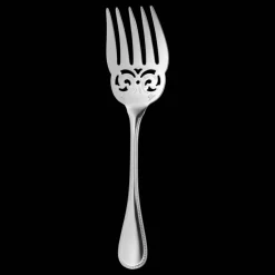 Fourchette à servir le poisson en métal argenté