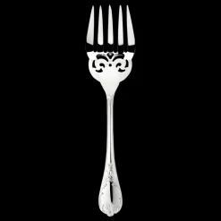 Fourchette à servir le poisson en métal argenté