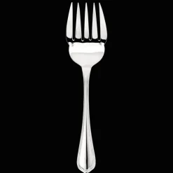 Fourchette à servir le poisson en métal argenté