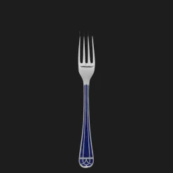 Fourchette de table en métal argenté - Bleu Marbré