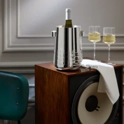 Glacette en métal argenté