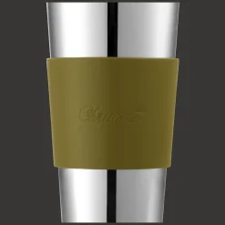 Gobelet isotherme en acier - manchette vert impérial