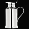 Grand thermos en métal argenté