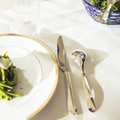 Grande cuillère universelle en métal argenté