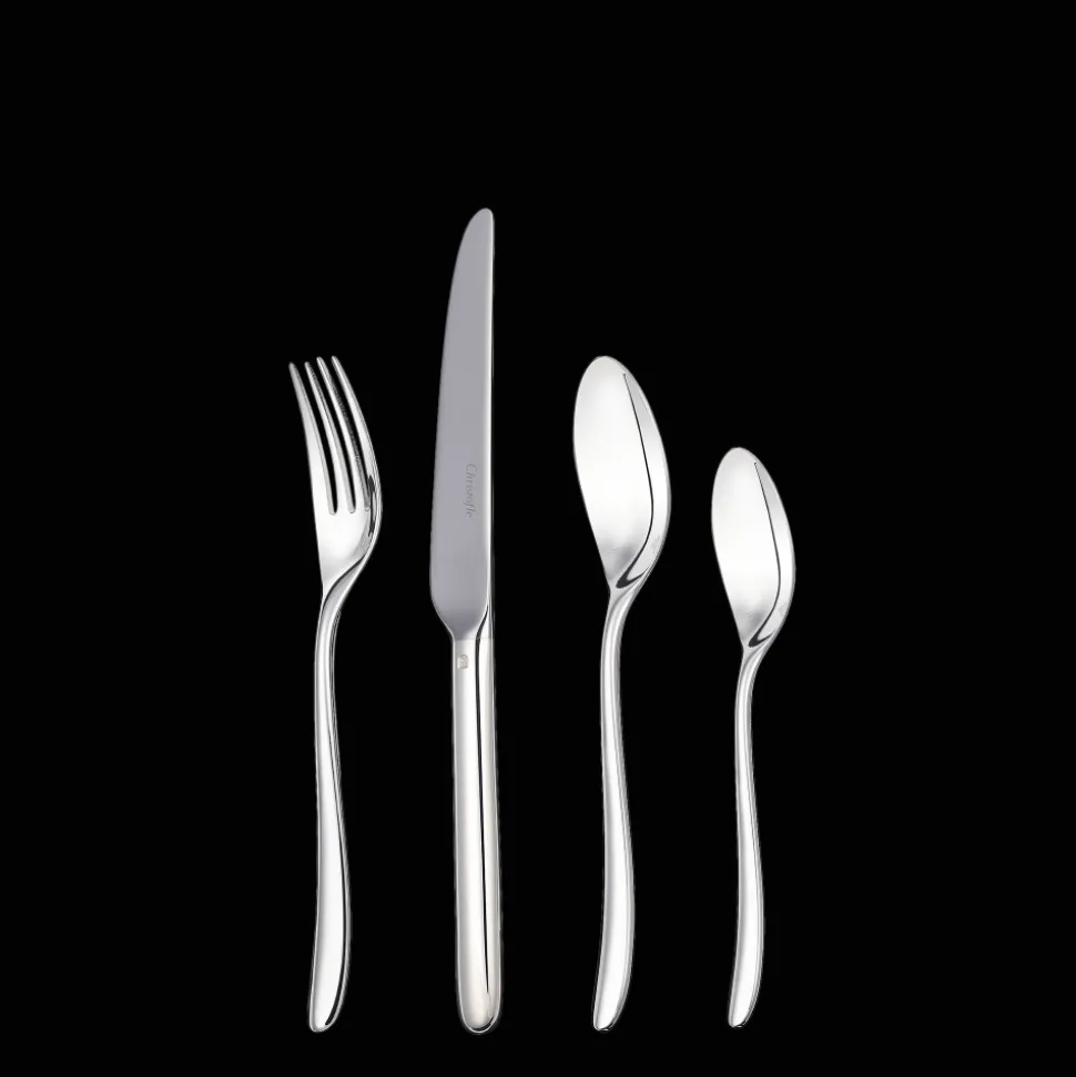 La Trousse - 4 couverts taille intermédiaire en Métal Argenté