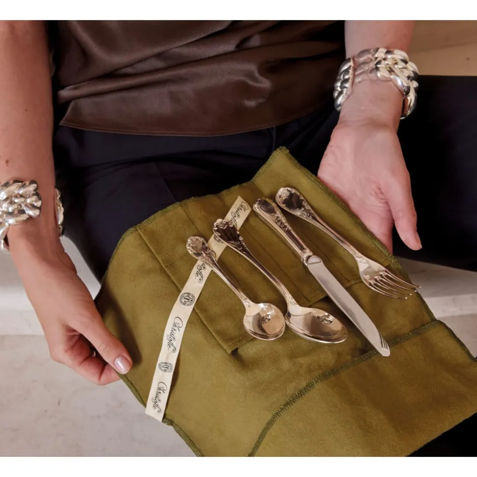 La Trousse - 4 couverts taille intermédiaire en Métal Argenté