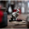 Lapin Assis en Argent massif - Haute Orfèvrerie