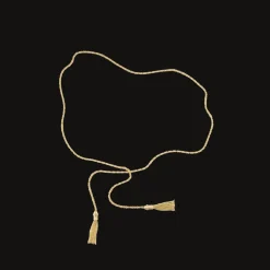 Long sautoir à nouer - Ceinture en argent massif Doré 18 carats