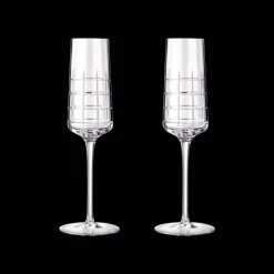 Lot de 2 flûtes à champagne en cristal