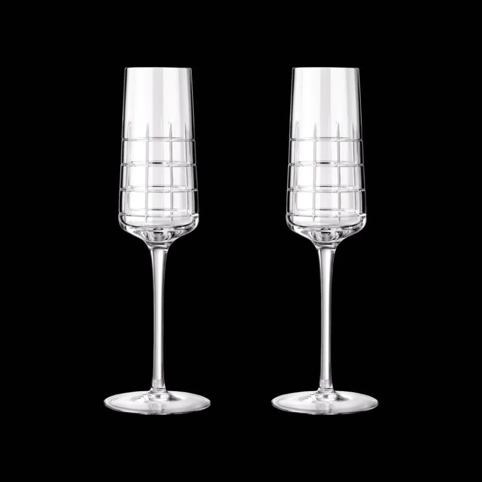 Lot de 2 flûtes à champagne en cristal