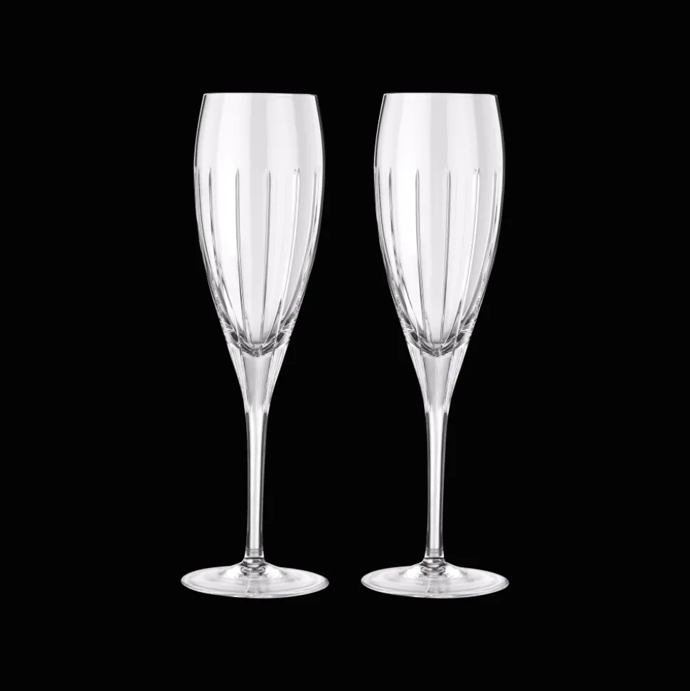 Lot de 2 flutes à champagne en cristal