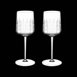 Lot de 2 verres à eau en cristal