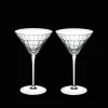 Lot de 2 verres à martini en cristal