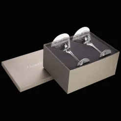 Lot de 2 verres à martini en cristal