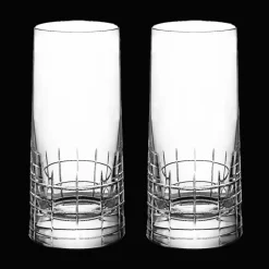 Lot de 2 verres à orangeade en cristal