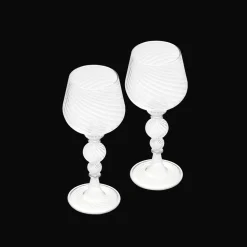 Lot de 2 verres à vin blanc