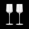 Lot de 2 Verres à vin blanc en cristal